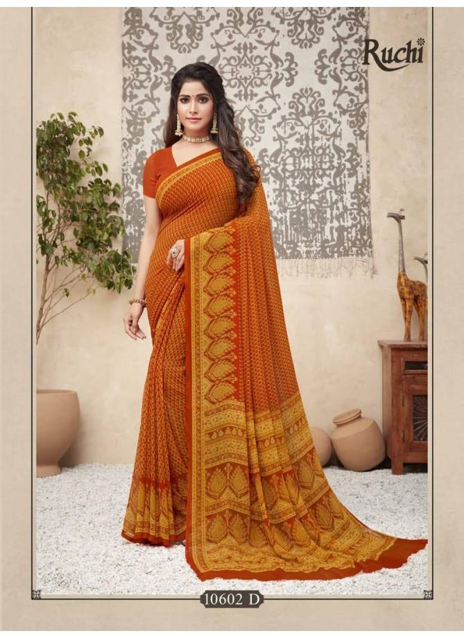 Ruchi Fancy Designer Latest Stylish Festive And Daily Wrear Heavy Soft Georgette Saree Collection